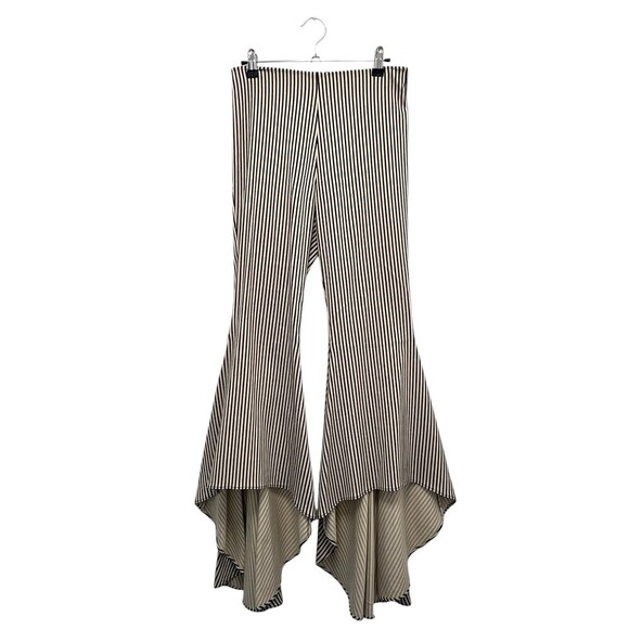 Alice + Olivia Jinny Striped High-Low Flared Pants Bell Bottom High Rise Size 0 - Picture 2 of 11